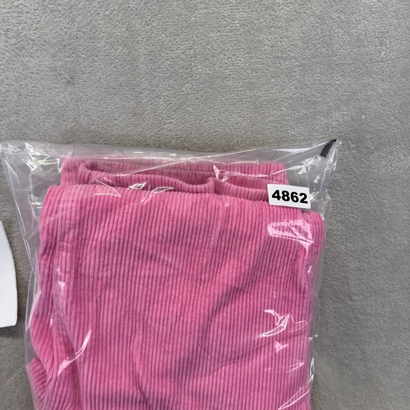 Pacsun Pants Women 26 90s BF Carpenter Pink Corduroy High Waist Straight Utility - Picture 14 of 14